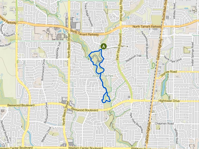 Arcadia Trail loop — Fort Worth, Texas | hike | Komoot